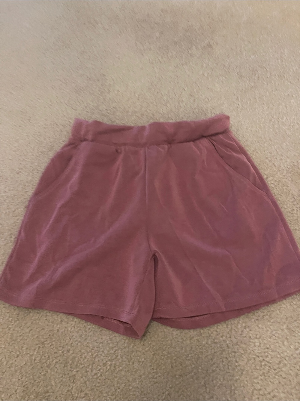 Lazypants High-Rise Shorts in Dusty Rose
